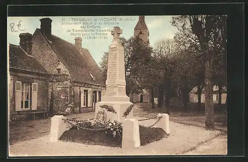 AK Tremblay-le Vicomte, Monument eleve a la Memoire des enfants de Tremblay-le-vicomte Morts pour la France (1914-1918)