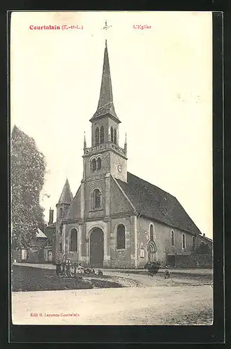 AK Courtalain, L`Eglise, Ansicht der Kirche