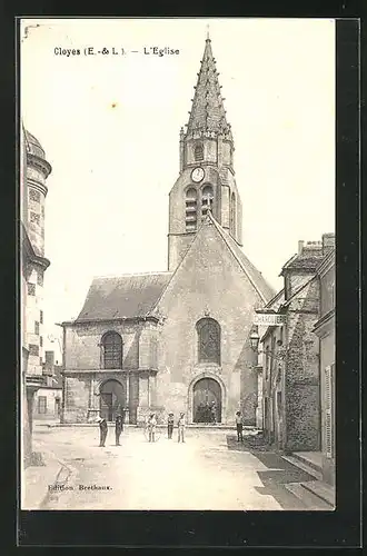 AK Cloyes, L`Eglise, Blick zur Kirche