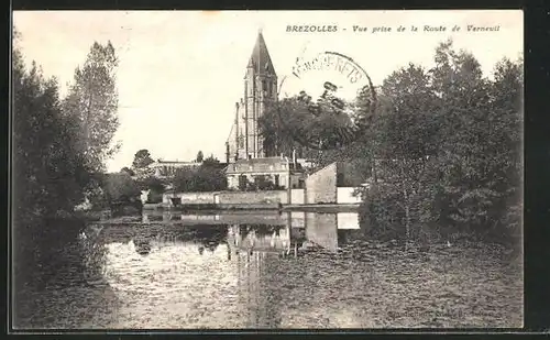 AK Brezolles, vue prise de la Route de Verneuil