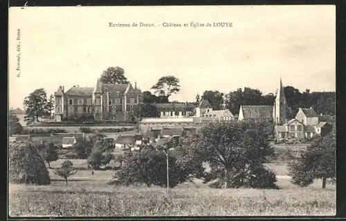 AK Dreux, Chateau et Eglise de Louye