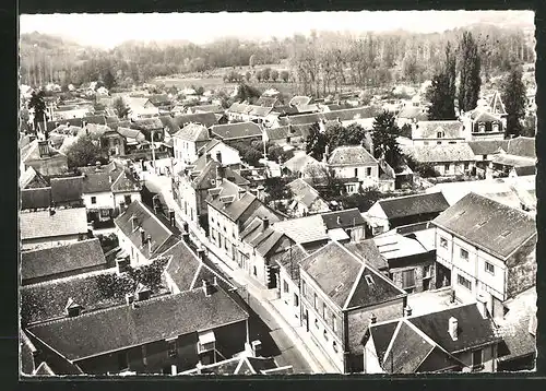 AK Villemeux, le centre, vue generale aerienne