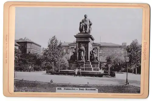 Fotografie Stengel & Co., Dresden, Ansicht Budapest, Deak-Monument