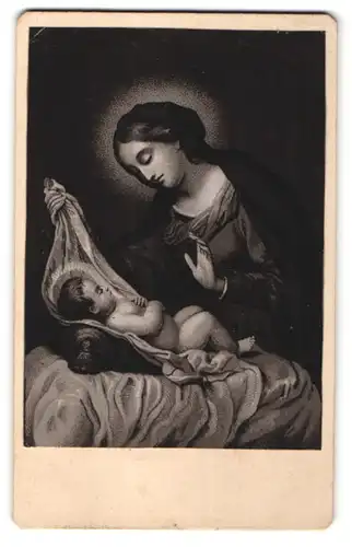 Fotografie Gemälde von unbek. Künstler, Madonna mit Kind