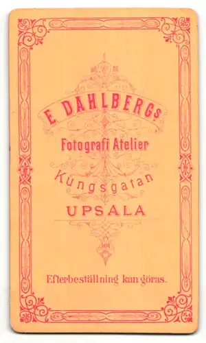 Fotografie E. Dahlberg, Upsala, Portrait Mann mit Locken im Anzug