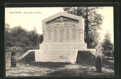 AK Saint-Sever, Monument aux Morts