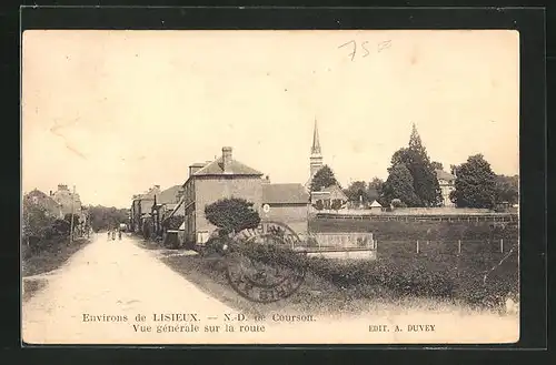 AK Lisieux, Vue generale sur la route