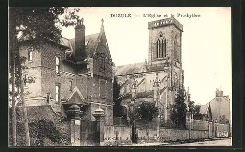 AK Dozule, l`eglise et le Presbytere