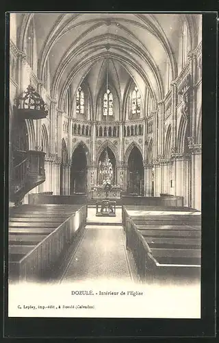 AK Dozule, Interieur de l`Eglise