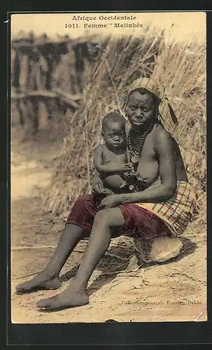 AK Femme Malinkée, afrikanische Mutter mit ihrem Kind