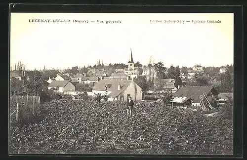 AK Lucenay-les-Aix, Vue générale, Teilansicht mit Kirche