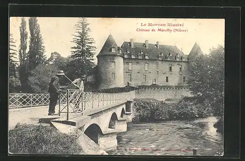 AK Marcilly, Chateau, Blick zum Schloss