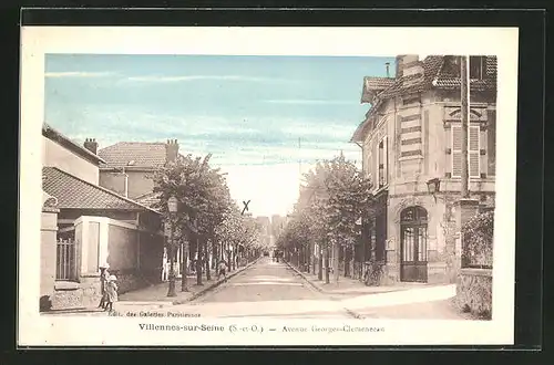 AK Villennes-sur-Seine, Avenue Georges-Clemenceau