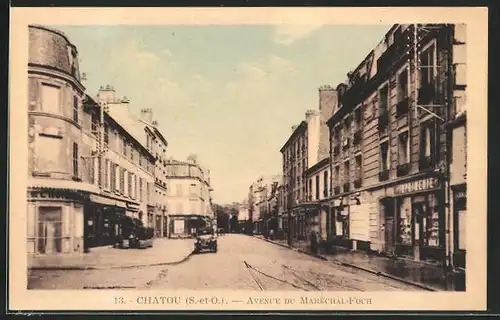 AK Chatou, Avenue du Marechal-Foch