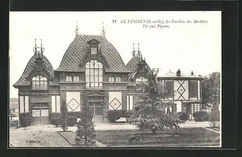 AK Le Vesinet, Le Pavillon des Merlettes, Tir aux Pigeons