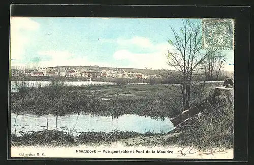 AK Rangiport, Vue generale et Pont de la Mauldre