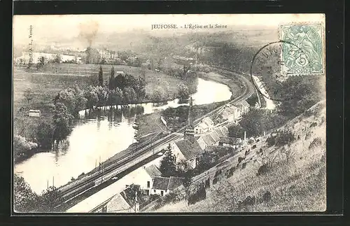 AK Jeufosse, l`eglise et la Seine