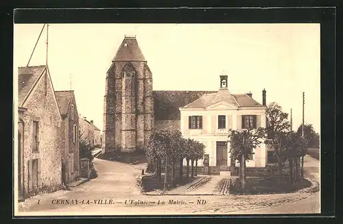 AK Cernay-La-Ville, L'Eglise, La Mairie