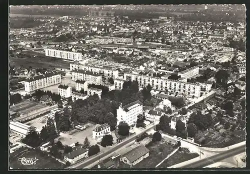 AK Les Mureaux, Vue generale aerienne