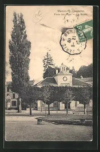 AK Marnes-la-Coquette, Place des Fetes, La Mairie