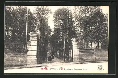 AK Chatou, Villa Lambert, Entrée du Parc