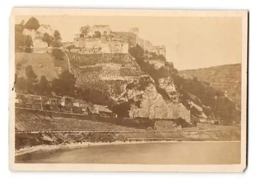 Fotografie Fotograf unbekannt, Ansicht Rheinfels, Burgruine