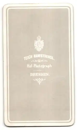 Fotografie Teich Hanfstaengl, Dresden, Portrait älterer Herr mit Schnauzbart