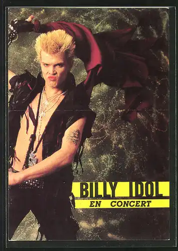 AK Musiker Billy Idol mit Weste