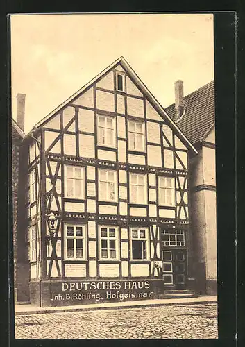 AK Hofgeismar, Gasthaus Deutsches Haus von B. Röhling