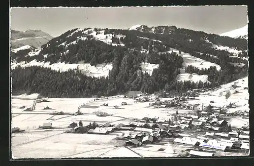 Foto-AK Emanuel Gyger: Lenk, Ortsansicht mit Mülkerplatte u. Betelberg
