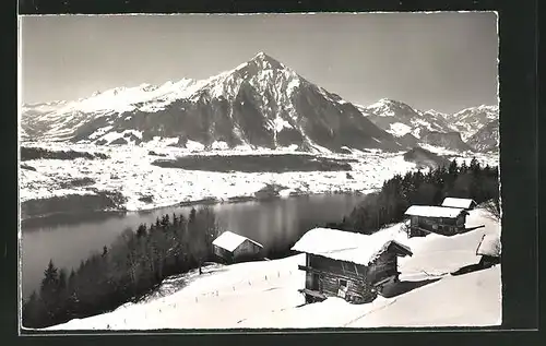 Foto-AK Emanuel Gyger: Beatenberg, Niesenkette und Thunersee