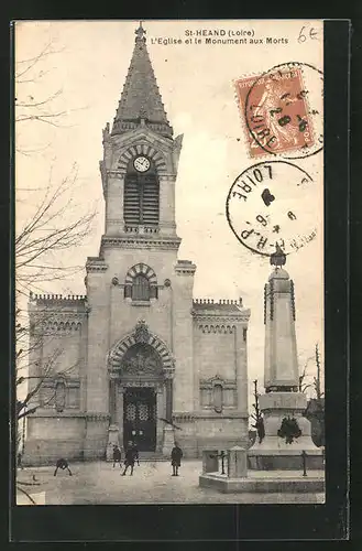AK St-Heand, L'Eglise et le Monument aux Morts