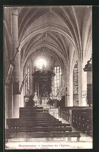 AK Montieramey, Interieur de l`Eglise, Innenansicht