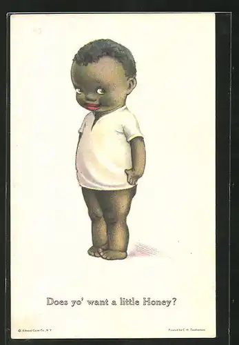 AK Afrikanischer kleiner Junge im weissen Hemd