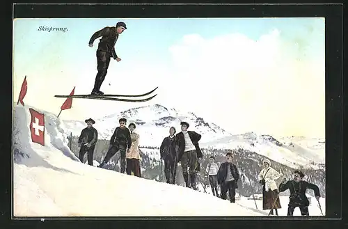 AK Skisprung in den Bergen
