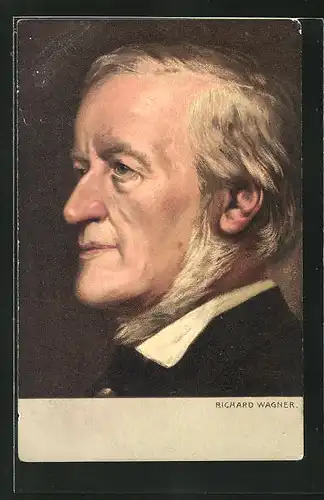Lithographie Richard Wagner, Profilportrait des Komponisten