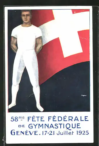 Künstler-AK Genève / Genf, 58me Fête Fédérale de Gymnastique 1925, Turnfest