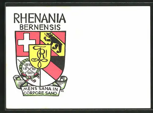 AK Bern, Rhenania Bernensis, Studentenwappen