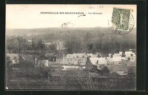 AK Marseille-en-Beauvaisis, Vue Generale