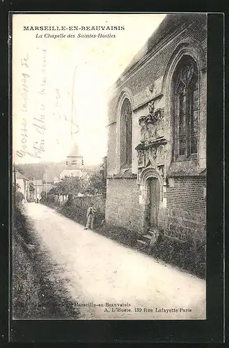 AK Marseille-en-Beauvaises, la chapelle des Saintes-Hosties