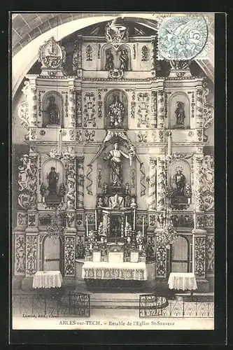 AK Arles-sur-Tech, retable de l`eglise St-Sauveur