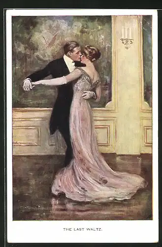 Künstler-AK Clarence F. Underwood: The Last Waltz, Der letzte Walzer, Ball, Tanz