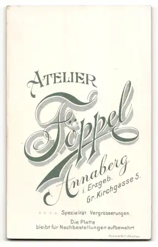 Fotografie H. Föppel, Annaberg i. Erzgeb., Geschwisterpaar in Sonntagskleidung