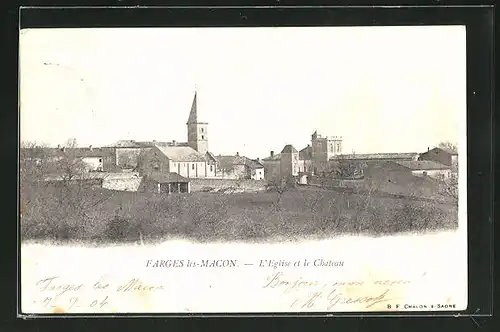 AK Farges-les-Macon, L`Eglise et le Chateau