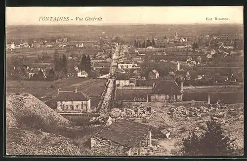 AK Fontaines, Vue Générale, Ortsansicht