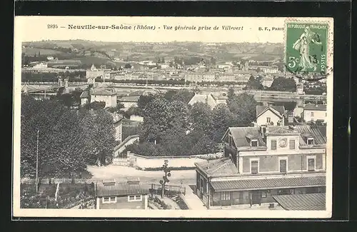 AK Neuville-sur-Saone, Vue generale prise de Villevert