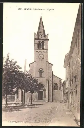 AK Lentilly, L`Eglise, Ansicht der Kirche