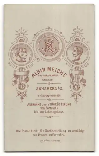 Fotografie A. Meiche, Annaberg vs., Frau mit Kreuzkette