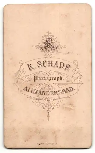 Fotografie R. Schade, Alexandersbad, Portrait Fräulein in festlicher Kleidung