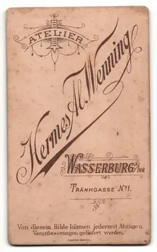 Fotografie H. Al. Wenning, Wasserburg a/Inn, Portrait Dame in festlicher Garderobe
